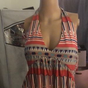 Halter maxi multi color FRANZ style